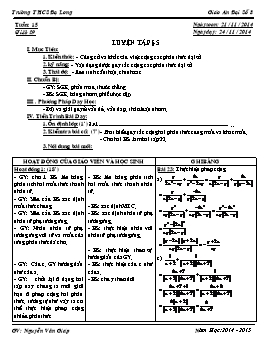 Giáo án Đại số 8 tiết 29: Luyện tập §5