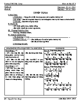 Giáo án Đại số 8 tiết 31: Luyện tập §6