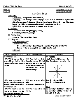 Giáo án Đại số 9 tiết 19: Luyện tập §1