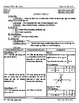 Giáo án Đại số 9 tiết 27: Luyện tập §5
