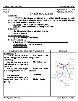 Giáo án Đại số 9 tiết 36: Ôn tập học kì I (t1)