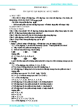 Giáo án dạy thêm Toán 6 - Phần Số học