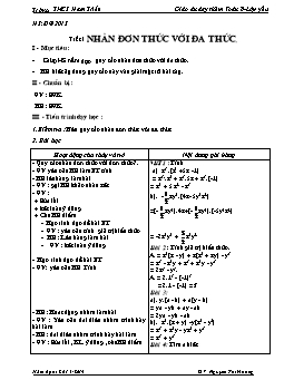 Giáo án dạy thêm Toán 8 - Lớp yếu