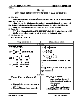 Giáo án dạy thêm Toán lớp 7