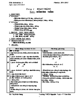 Giáo án Hình học 6 cả năm - Trường THCS Nguyễn Trực