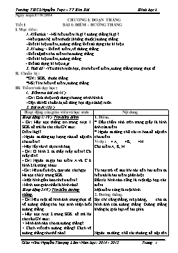 Giáo án Hình học 6 chương 1 và 2 - Trường THCS Nguyễn Trực