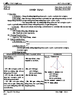 Giáo án Hình học 7 tiết 23: Luyện tập