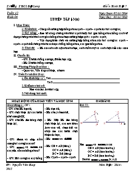 Giáo án Hình học 7 tiết 24: Luyện tập §3 (tt)