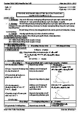 Giáo án Hình học 7 - Tiết 25, 26 - Trường TH&THCS Nguyễn Văn Trỗi