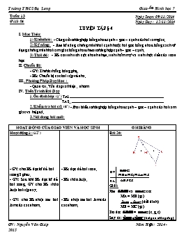 Giáo án Hình học 7 tiết 26: Luyện tập §4