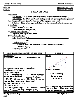 Giáo án Hình học 7 tiết 27: Luyện tập §4 (tt)