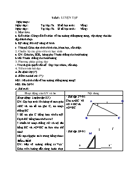 Giáo án Hình học 7 tiết 7, 8