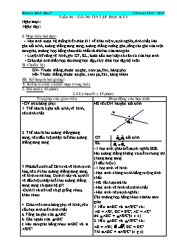 Giáo án Hình học 7 tuần 16, 17