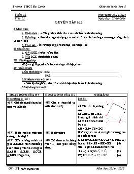 Giáo án Hình học 8 tiết 21: Luyện tập §12