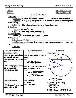 Giáo án Hình học 9 tiết 24: Luyện tập §3