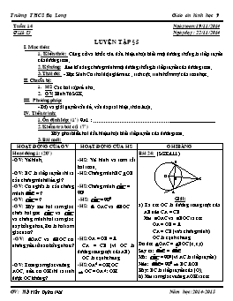 Giáo án Hình học 9 tiết 27: Luyện tập §5