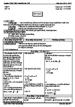Giáo án môn Đại số 7 tiết 18: Số thực
