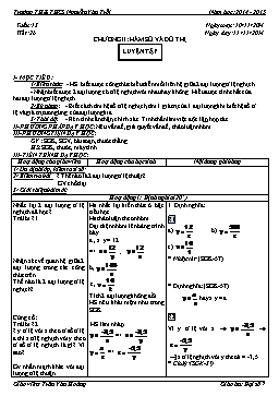 Giáo án môn Đại số 7 tiết 26: Luyện tập
