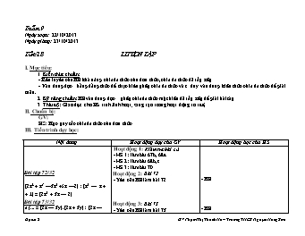 Giáo án môn Đại số 8 tiết 18: Luyện tập
