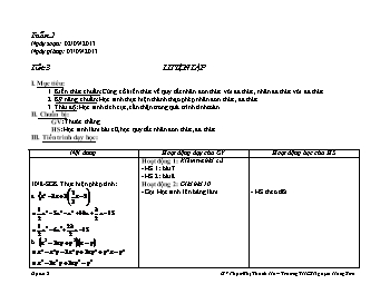 Giáo án môn Đại số 8 tiết 3: Luyện tập