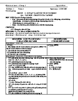 Giáo án Số học 6 – Chương I: Ôn tập và bổ túc về số tự nhiên