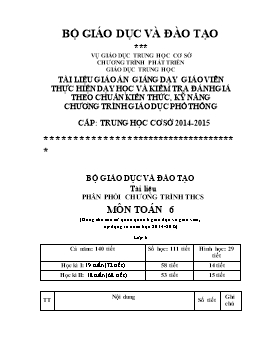 Giáo án Số học 6 tiết 1 đến 17