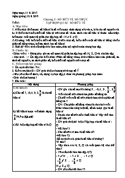 Giáo án trọn bộ môn Đại số 7
