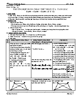 Giáo án Tự chọn bám sát Hình học 7 - Tuần 12, 13