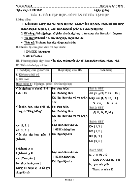 Giáo án Tự chọn Toán 6 cả năm