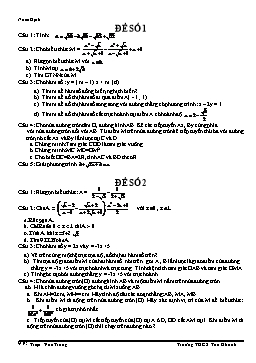 Một số đề thi Toán 9 học kì 1