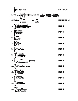 201 bài tập Tích phân