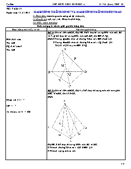 Chủ đề tự chọn Hình học 11 tuần 14: Hai đường thẳng song song và hai đường thẳng chéo nhau