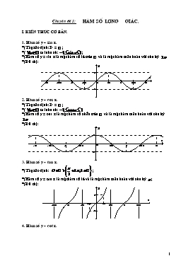 Chuyên đề 1: Hàm số lượng giác