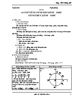 Chuyên đề Toán 11 - Tiết 1 đến 4