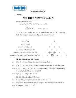 Đại số tổ hợp - Chương V: Nhị thức Newton (phần 1)