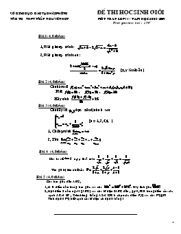 Đề thi học sinh giỏi Môn Toán lớp 11