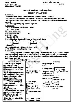 Giáo án Đại số 9 học kỳ II - THCS thị trấn Quảng Hà