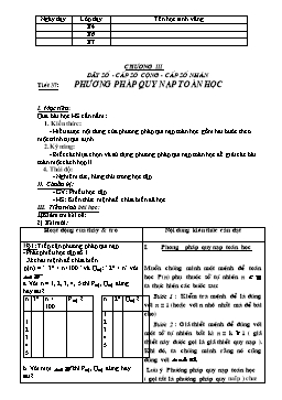 Giáo án Đại số & Giải tích lớp 11 - Chương III: Dãy số - Cấp số cộng - cấp số nhân