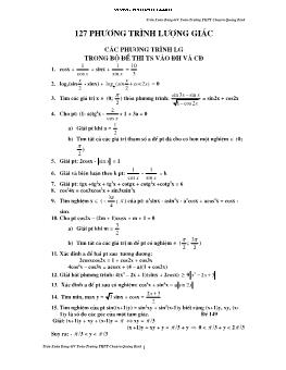 127 phương trình lượng giác (các phương trình lượng giác trong bộ đề thi tuyển sinh vào ĐH và CĐ)