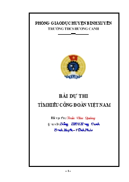 Bài dự thi tìm hiểu công đoàn Việt Nam