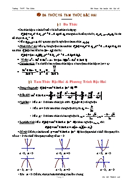 Bài Soạn lớp luyện thi: Đại số