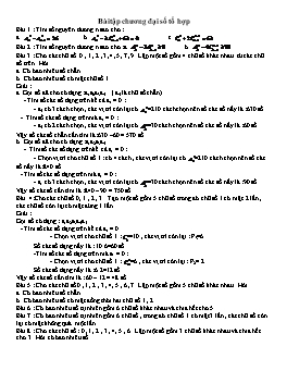 Bài tập chương đại số tổ hợp