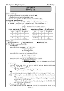 Bài tập Đại số 10 - Chương V: Thống kê