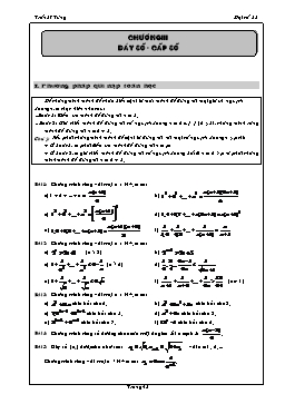 Bài tập Đại số 11 - Chương III: Dãy số – cấp số