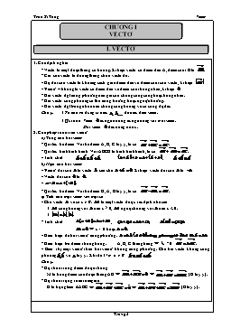 Bài tập Hình học 10 - Chương I: Vectơ