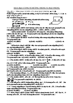 Bài tập Quan hệ song song ôn thi đại học