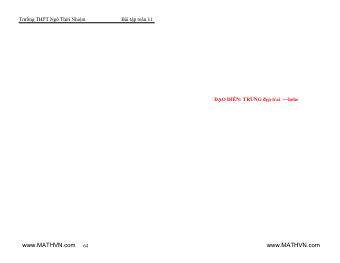 Bài tập Toán 11 - Trường THPT Ngô Thời Nhiệm