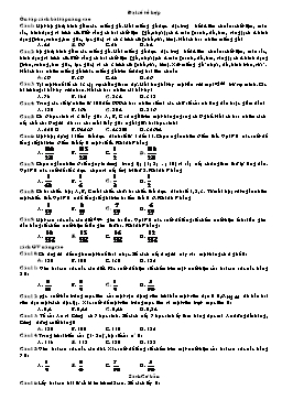 Bài tập trắc nghiệm Đại số tổ hợp cơ bản và nâng cao