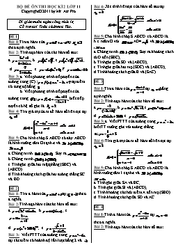 Bộ đề ôn thi học kì 2 lớp 11 môn Toán