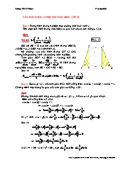 Các bài toán luyện tập học sinh lớp 11